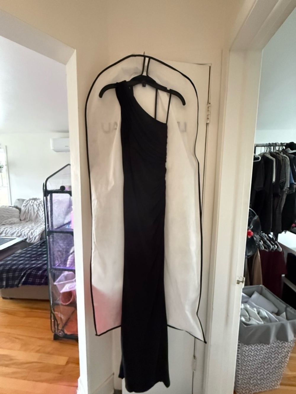 Black One-Shoulder Evening Dress From Le Chateau